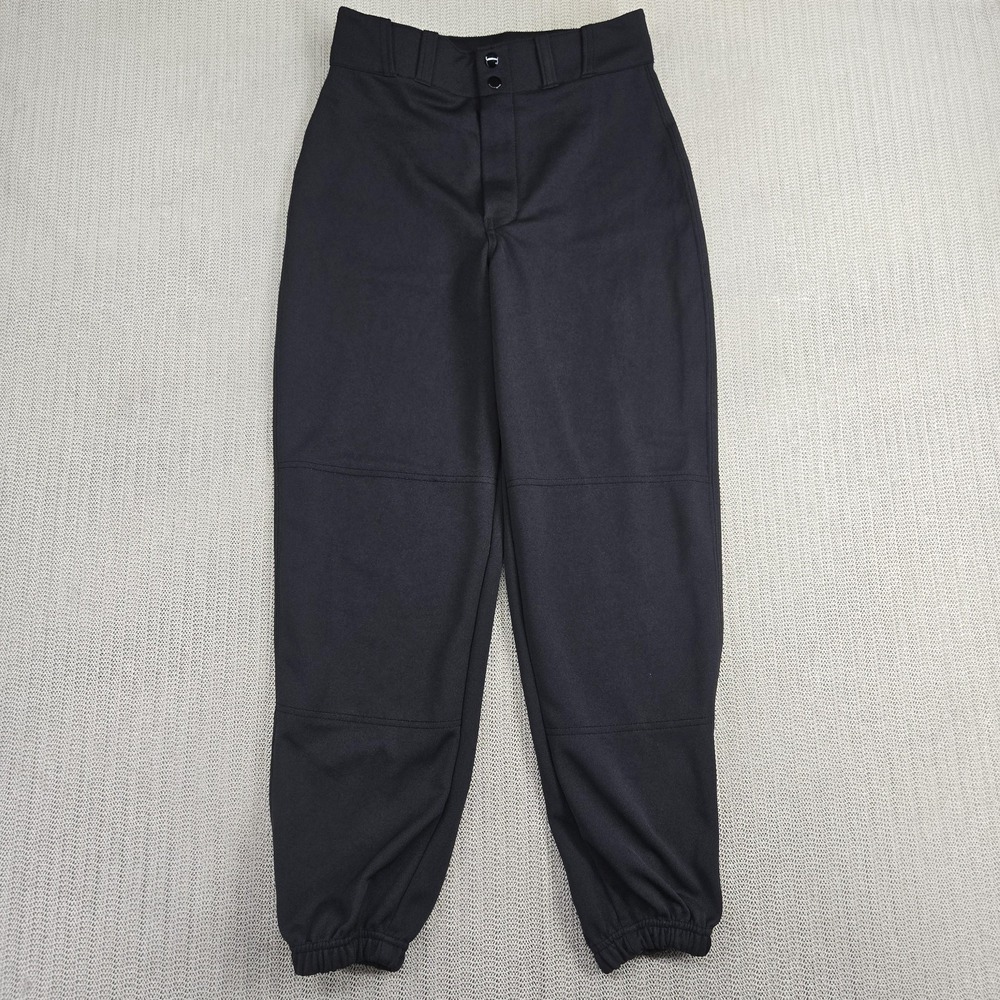 Champro Baseball Pants Mens Small Black Elastic Cuff Adult Uniform Sports